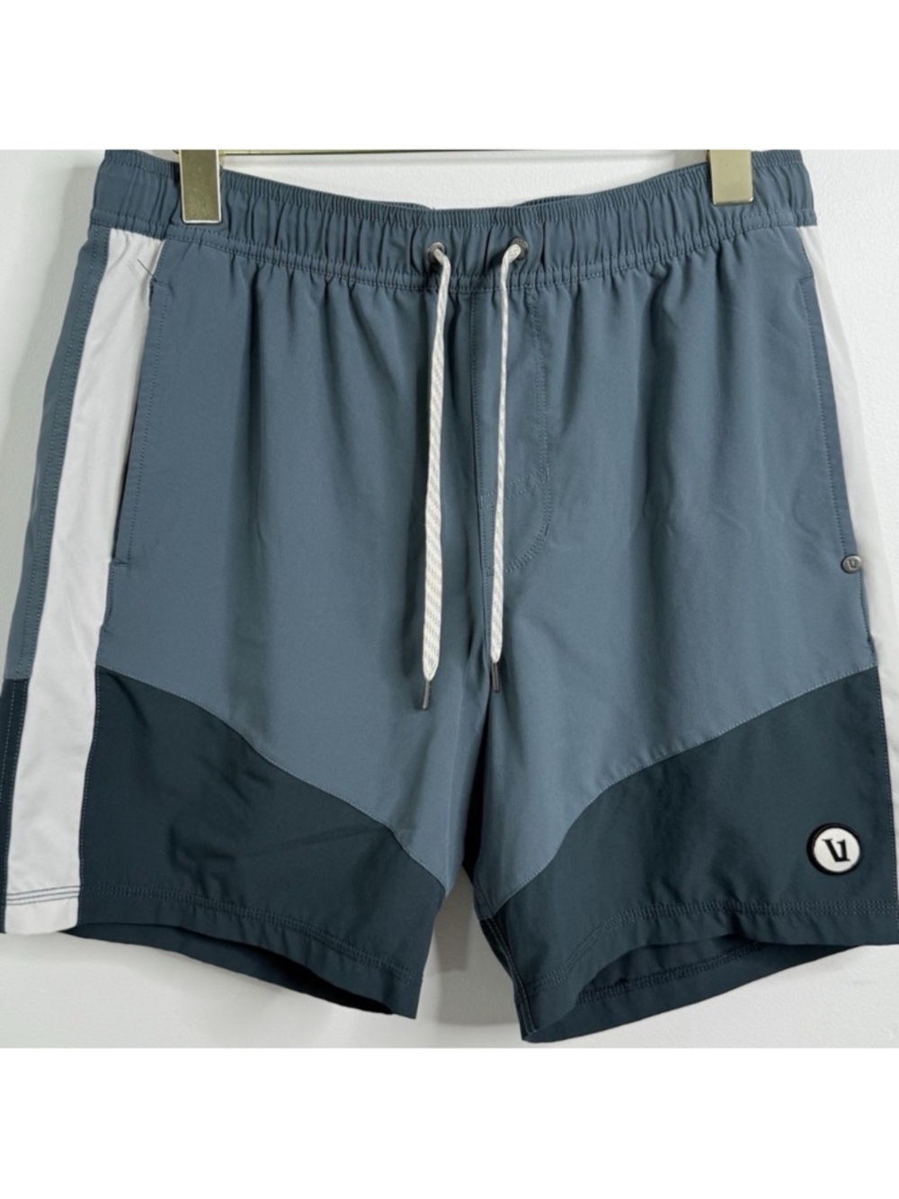 Vuori Kore Lined Short Men's Sz M Blue Deep Sea/Deep Sea/Salt Lined X1 EUC Gym